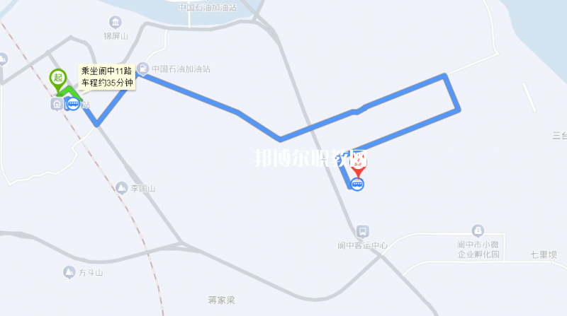 閬中江南高級職業中學學校地址