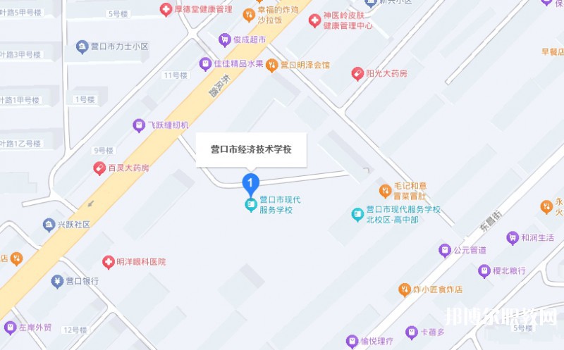 營口市經濟技術學校地址，乘車路線