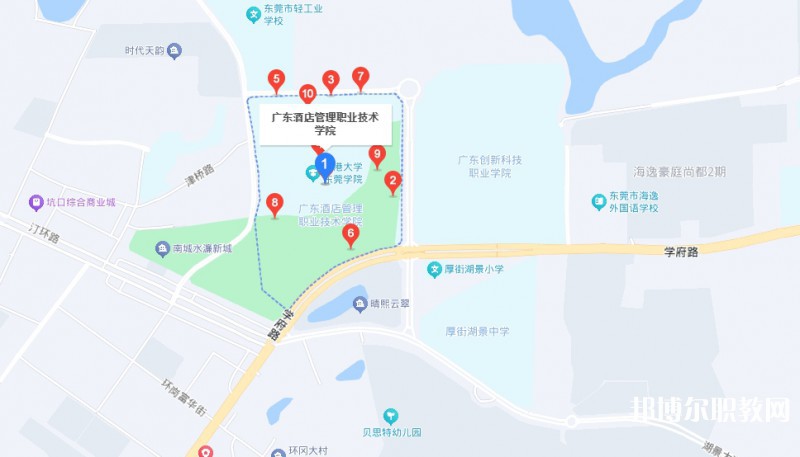 廣東酒店管理職業技術學院中職部地址，乘車路線